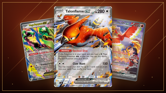 Fiaro-ex-Deck aus Delta-Herrschaft mit Mega-Rayquaza-ex und Klarins Ho-Oh-ex