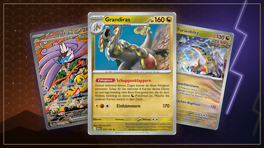 Grandiras-Deck aus Pokémon Delta-Herrschaft: Grandiras, Furienblitz-ex und Furienblitz